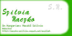 szilvia maczko business card